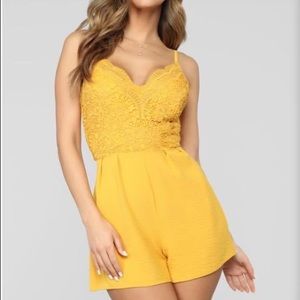 Mustard yellow crotchet jumpsuit